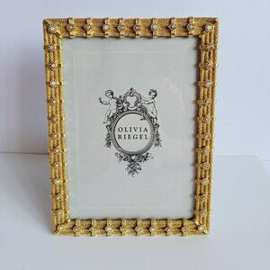 NEW Olivia Riegel Picture Frame Gold Tone with Crystals Size 5x7